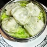 Steamed dumplings.