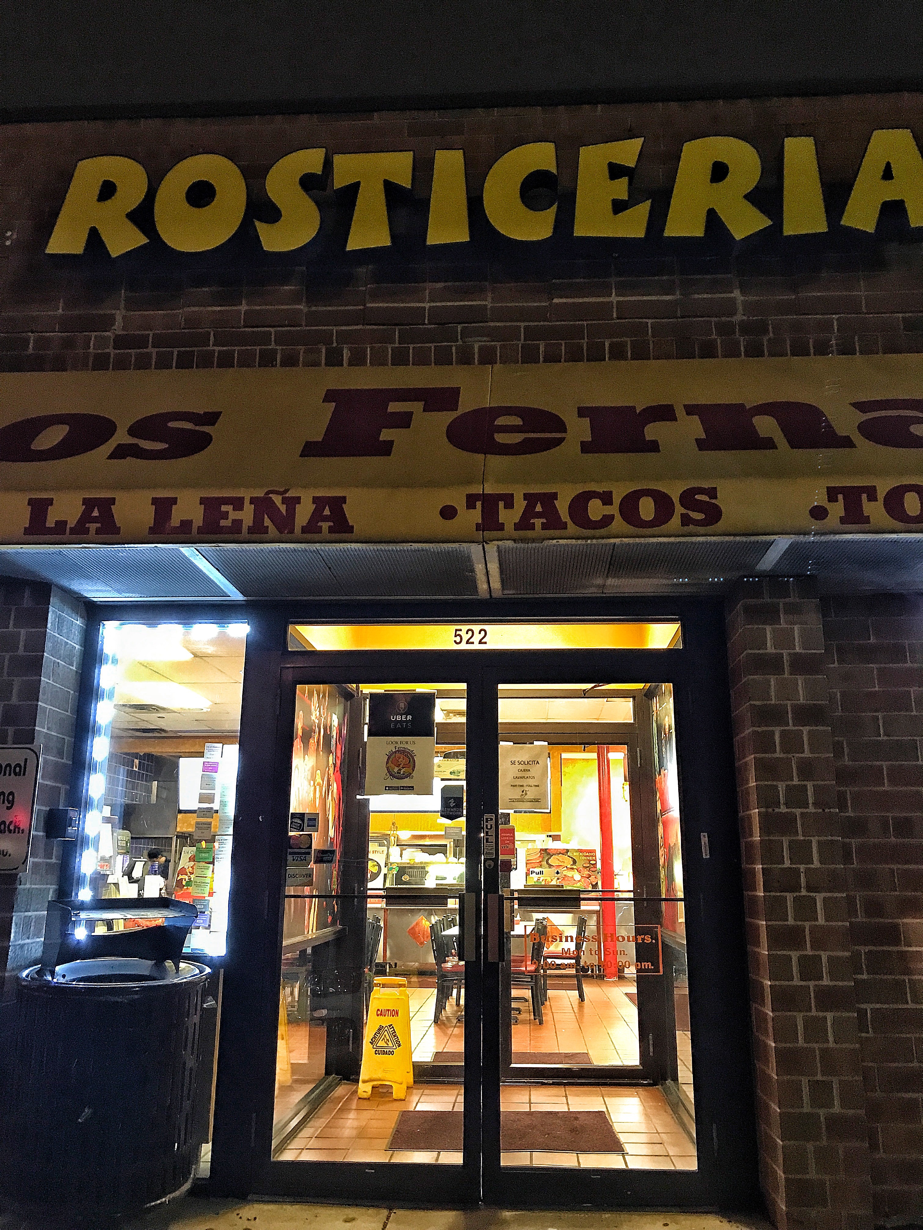 The exterior of Rosticeria.
