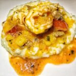 Shrimp over grits.