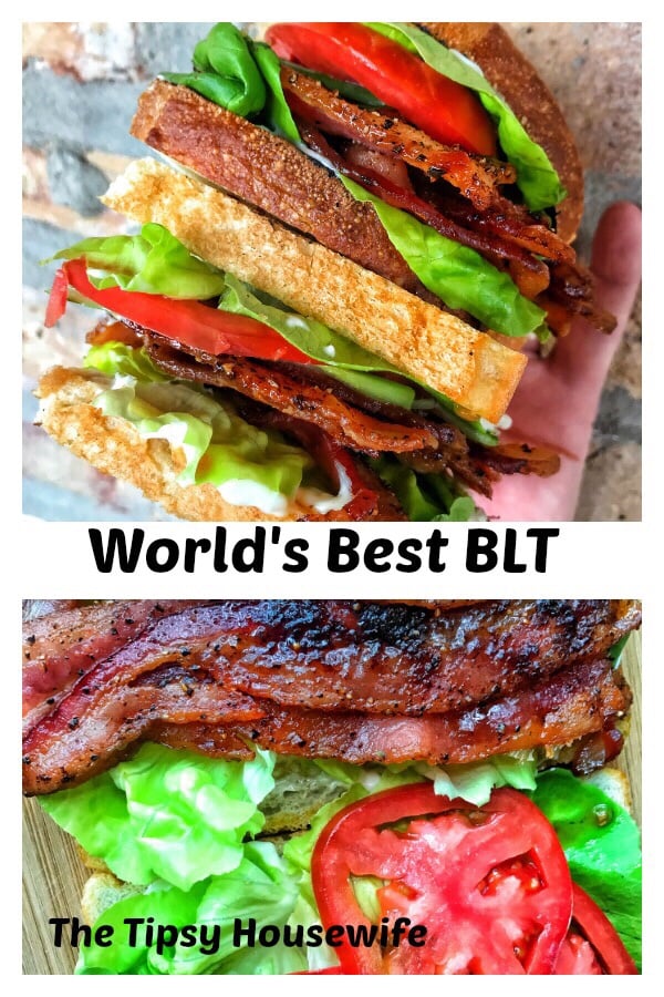 A BLT with "The World's Best BLT" written across the image.