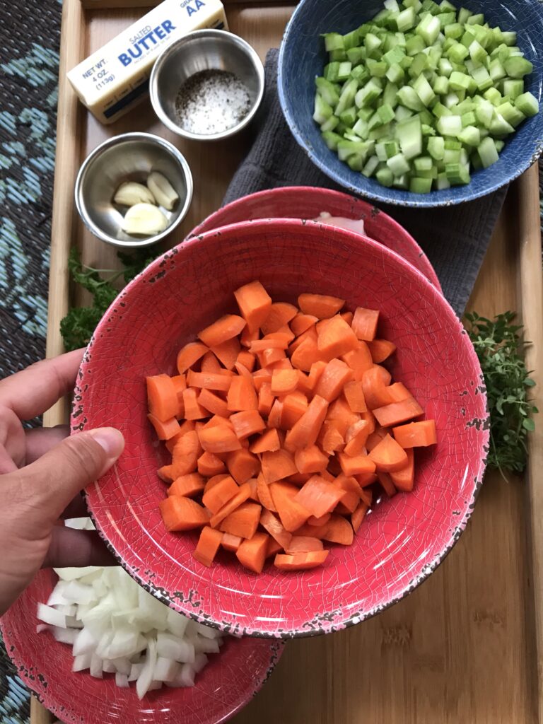 Chopped carrots