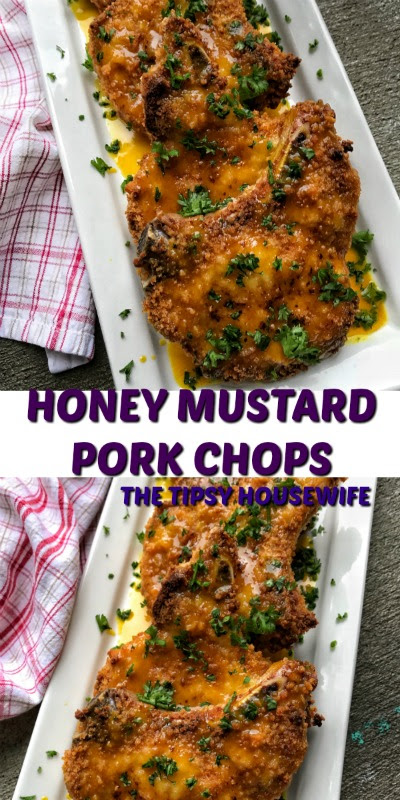 A cover image for honey mustard pork chops.