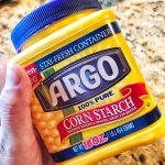 A container of Argo corn starch.
