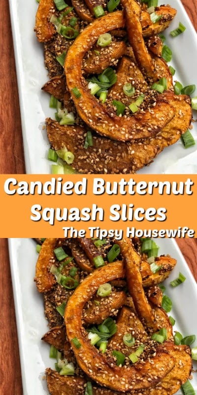 Candied Butternut Squash slices recipe cover image.