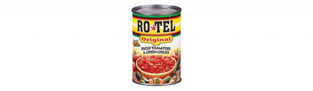 A can of RoTel diced tomatoes and green chilies