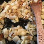 Onions cooking in the pan