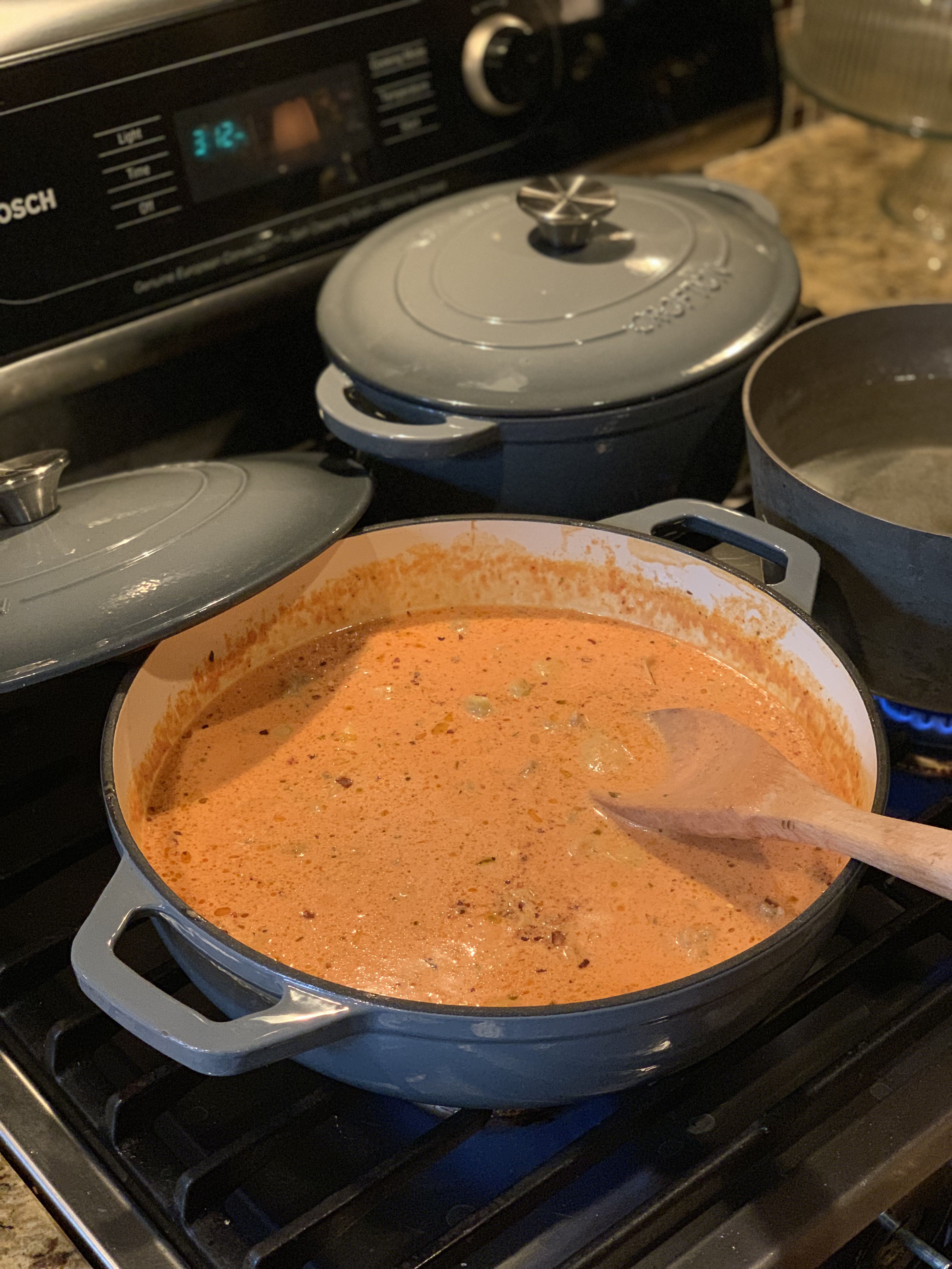 Vodka sauce in a pot