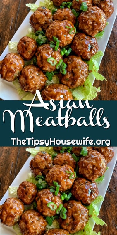A colorful picture of cooked meatballs with a soy sauce and peanut butter glaze.