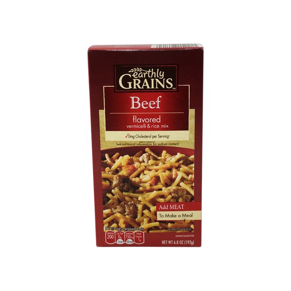 A box of beef flavored rice