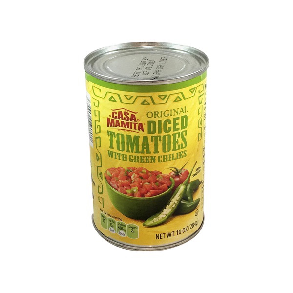 A can of diced tomatoes