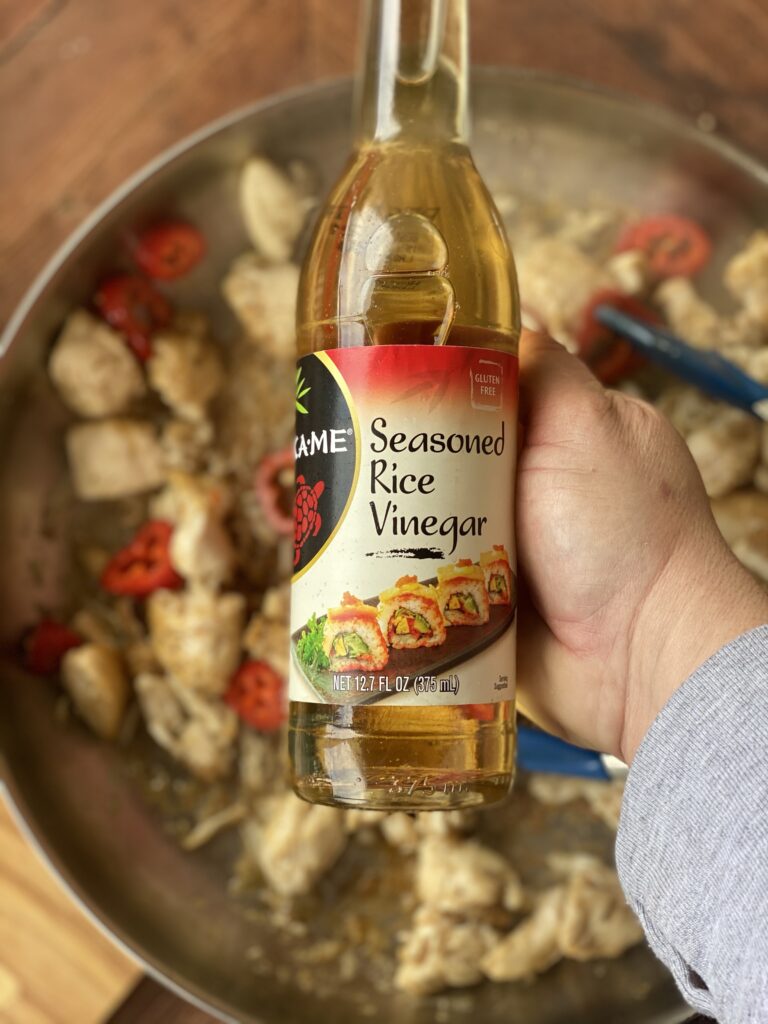 A bottle of rice vinegar