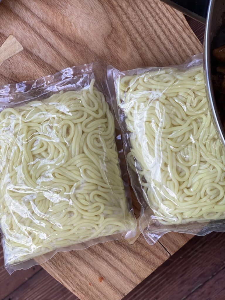Two pouches of noodles