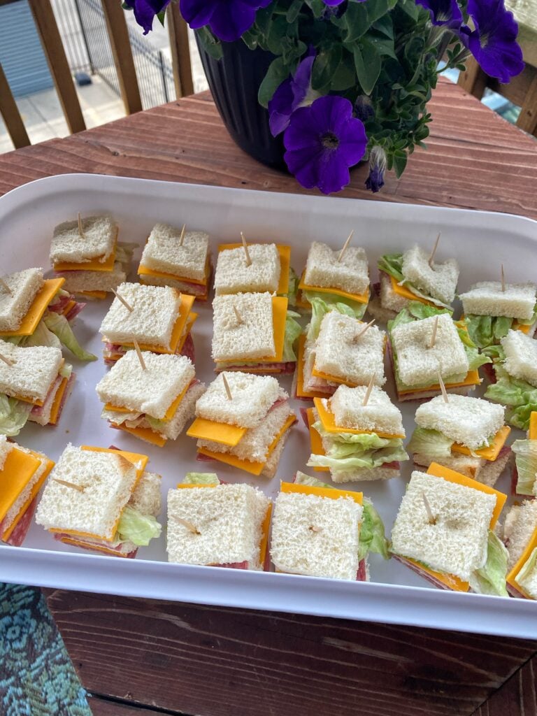 Salami and cheddar beach snacks