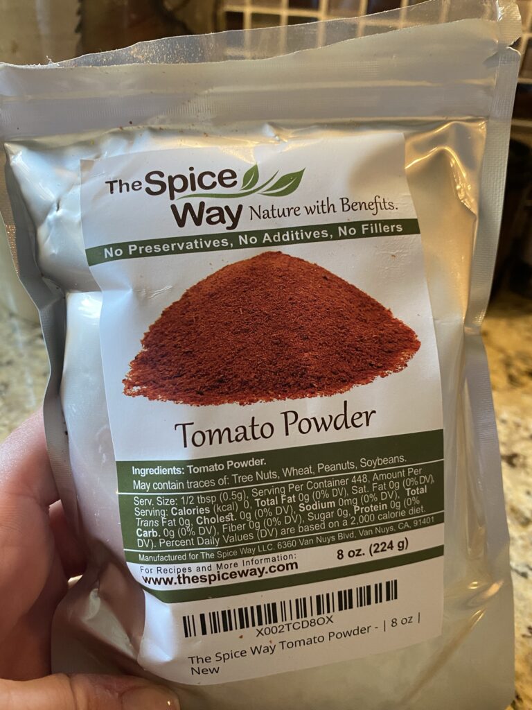 A package of tomato powder