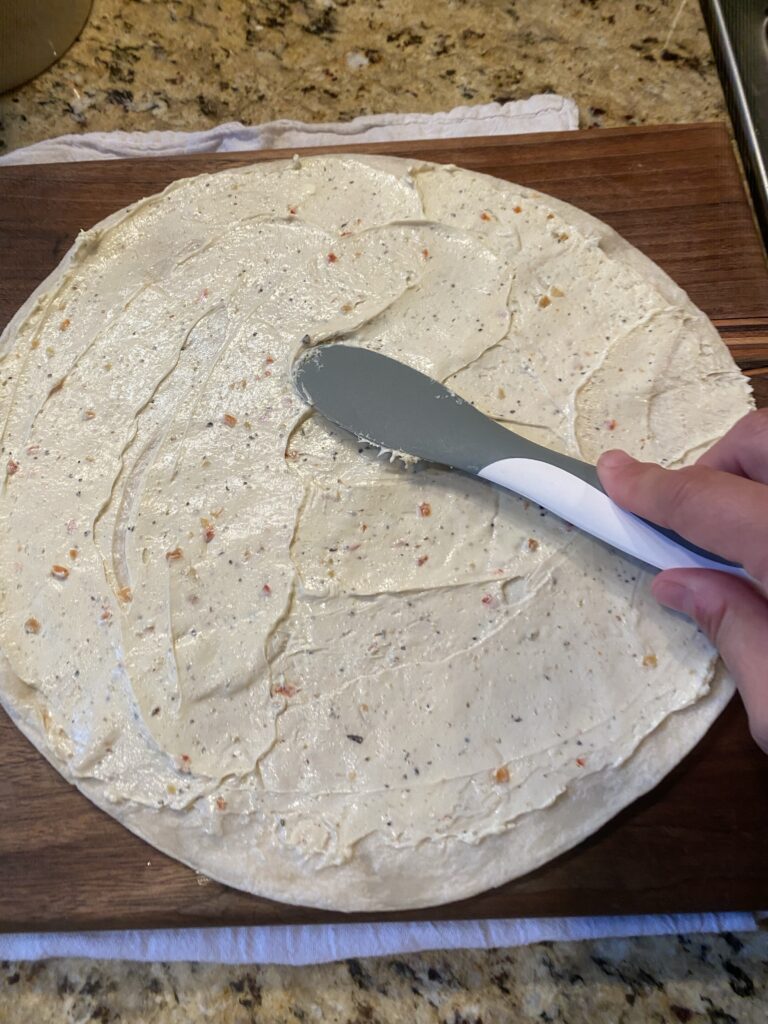 Hye Roller spread on a tortilla