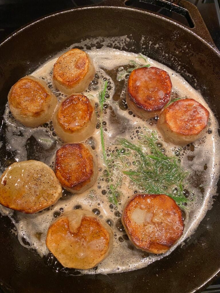 Pan fried fancy potatoes