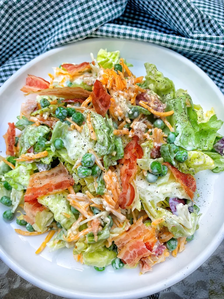 Seven Layer Salad on a plate