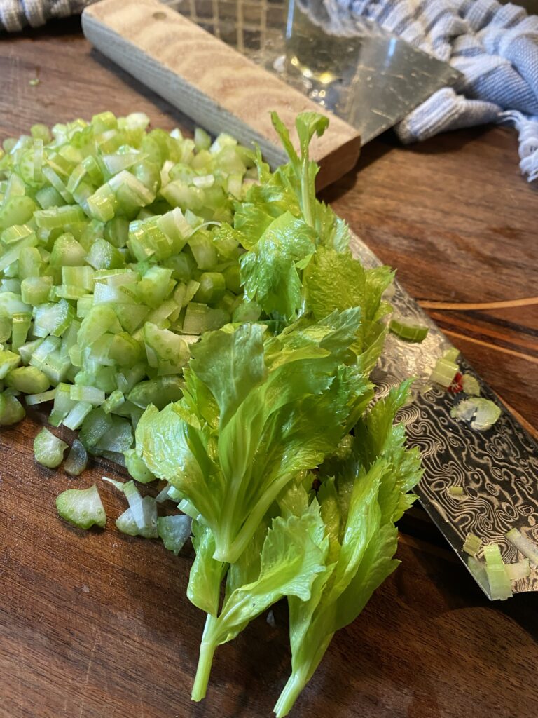 Chopped celery