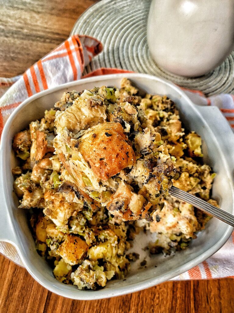 A spoonful of the stuffing