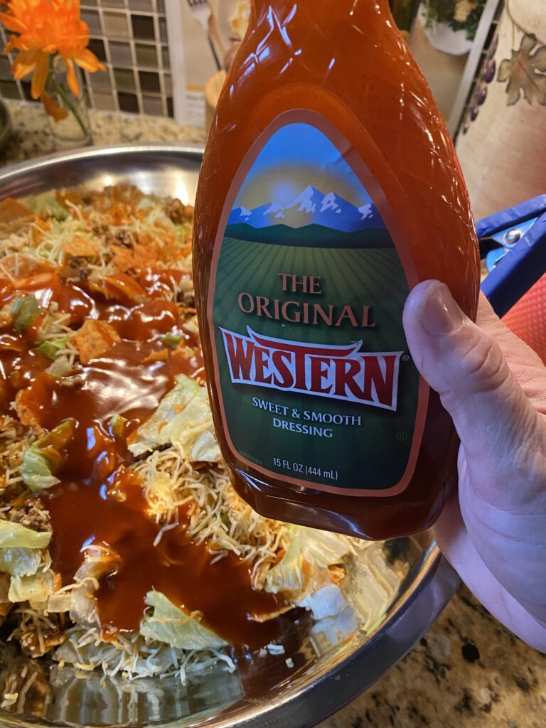 A bottle of Western dressing