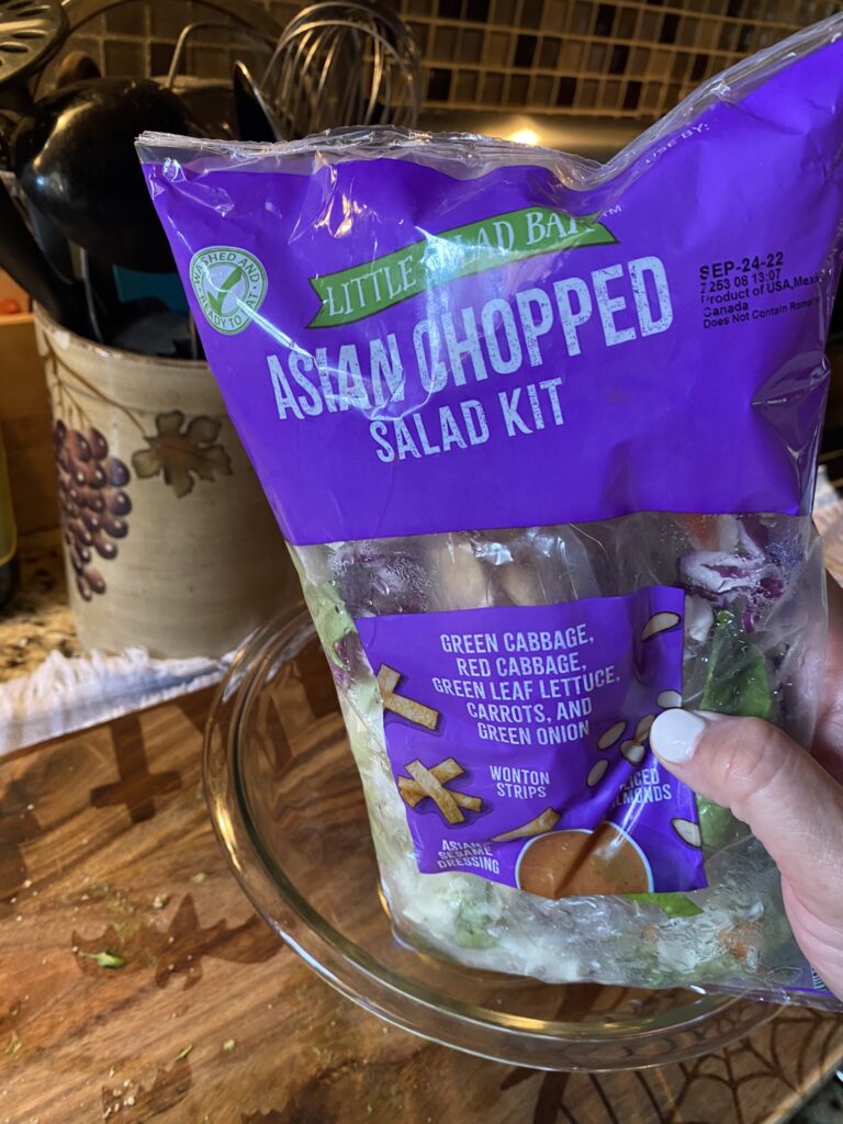 An Asian chopped salad bag kit