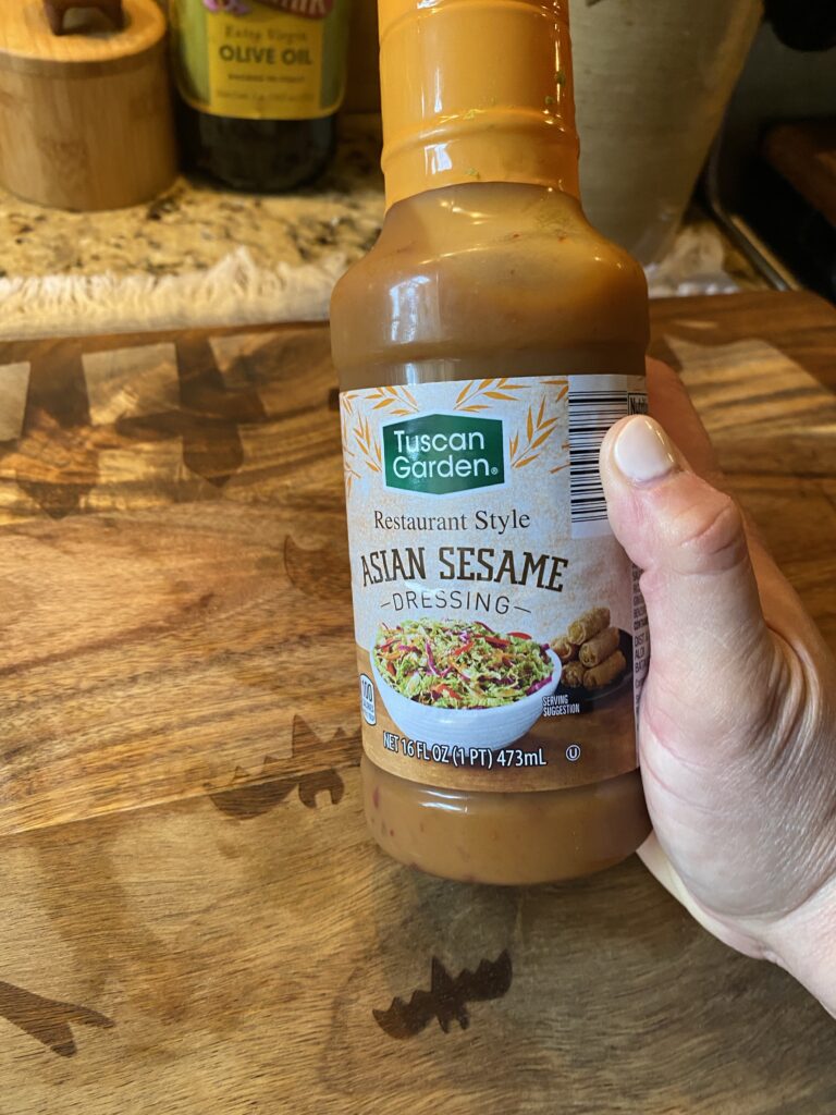A bottle of Asian sesame dressing