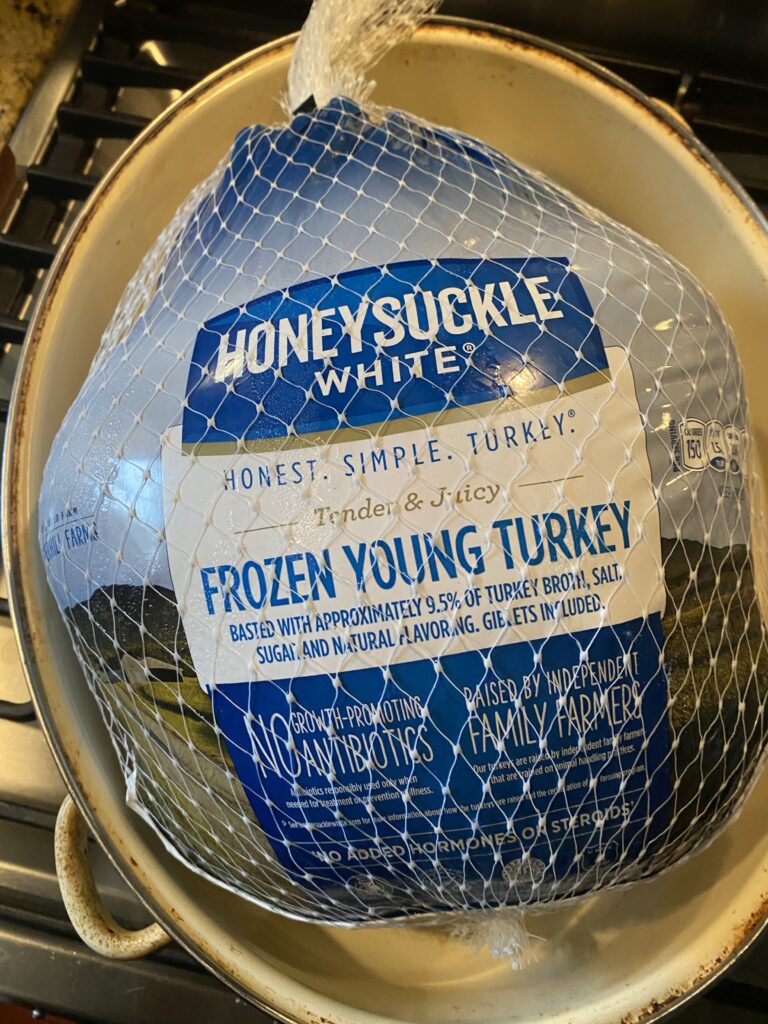 A big turkey in the package
