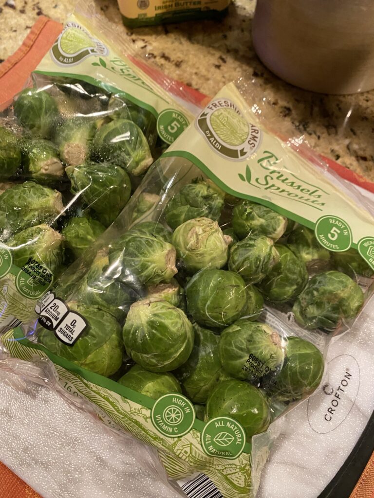 Two bags of Brussels sprouts 