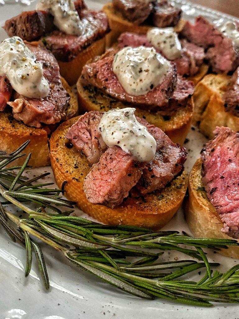 Garlic steak bites