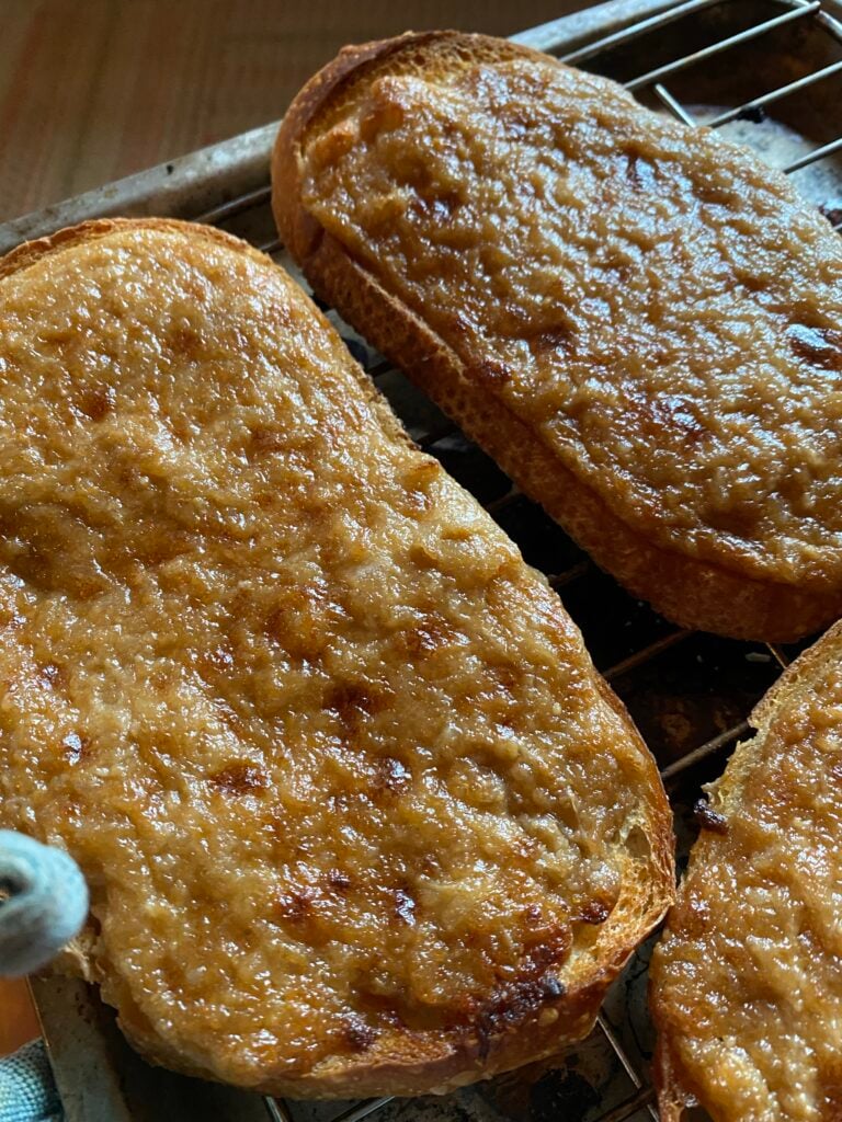 Two slices of Chalet Appetizers