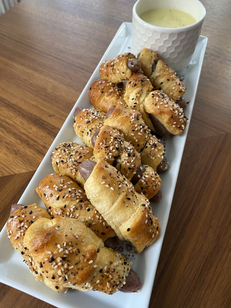 The finished breakfast sausage dippers