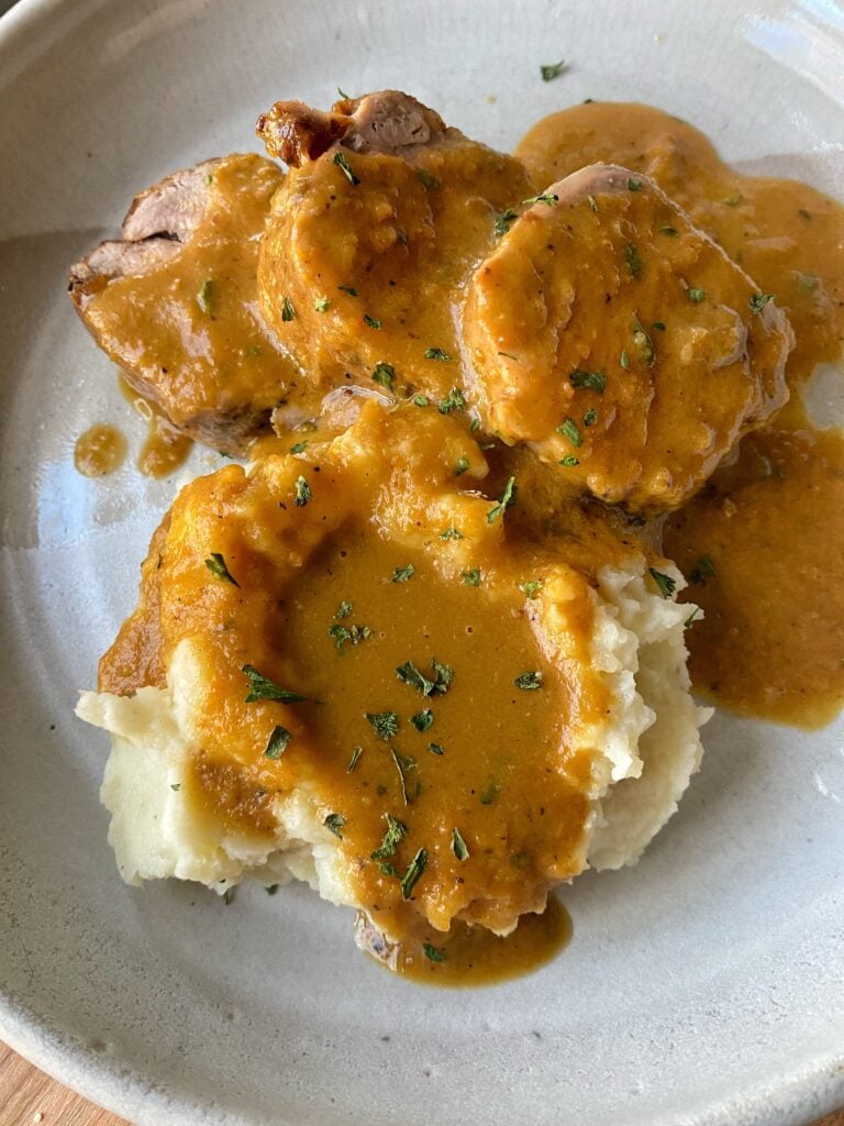 Pork Tenderloin with Roast Gravy