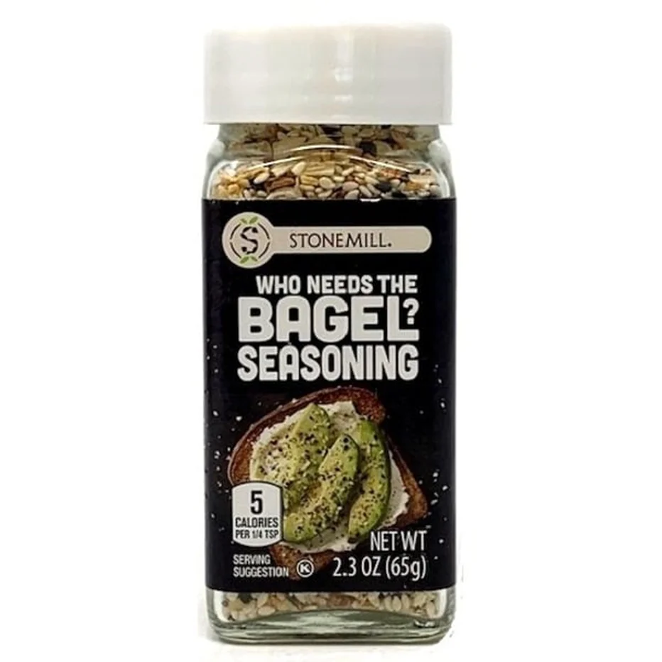 A shaker of Everything but the Bagel seasoning
