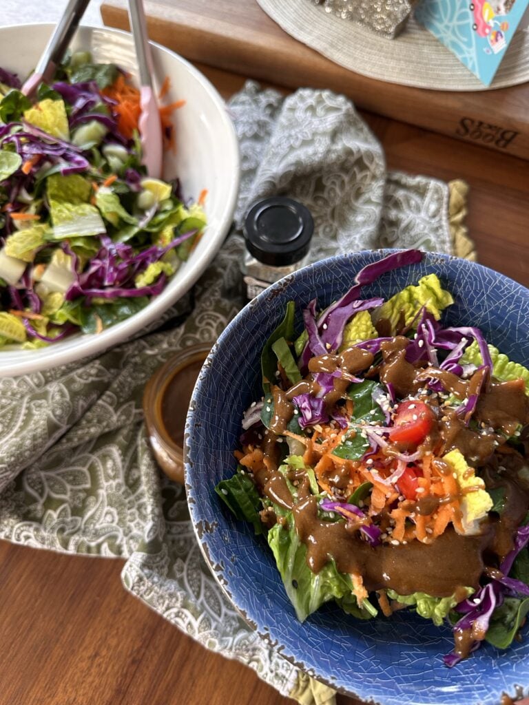 Copycat Thai Crunch Salad with Peanut Dressing