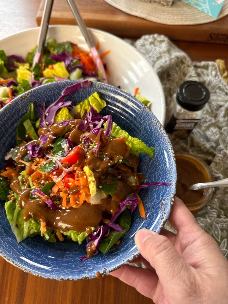 Copy Cat Thai Crunch Salad with peanut butter dressing
