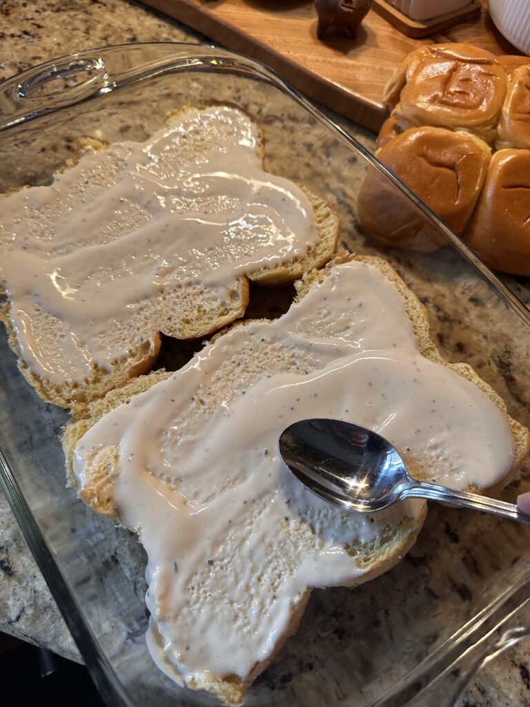 Sandwich spread on buns