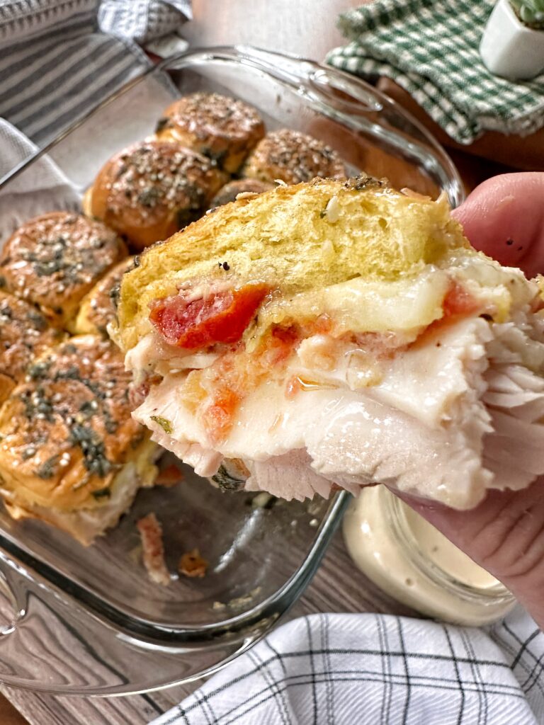 Another close up of a hot brown slider