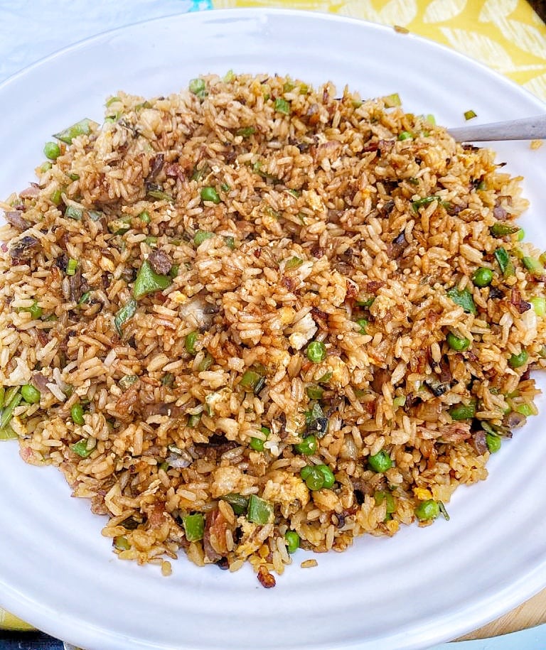 Bacon and Onion Fried Rice