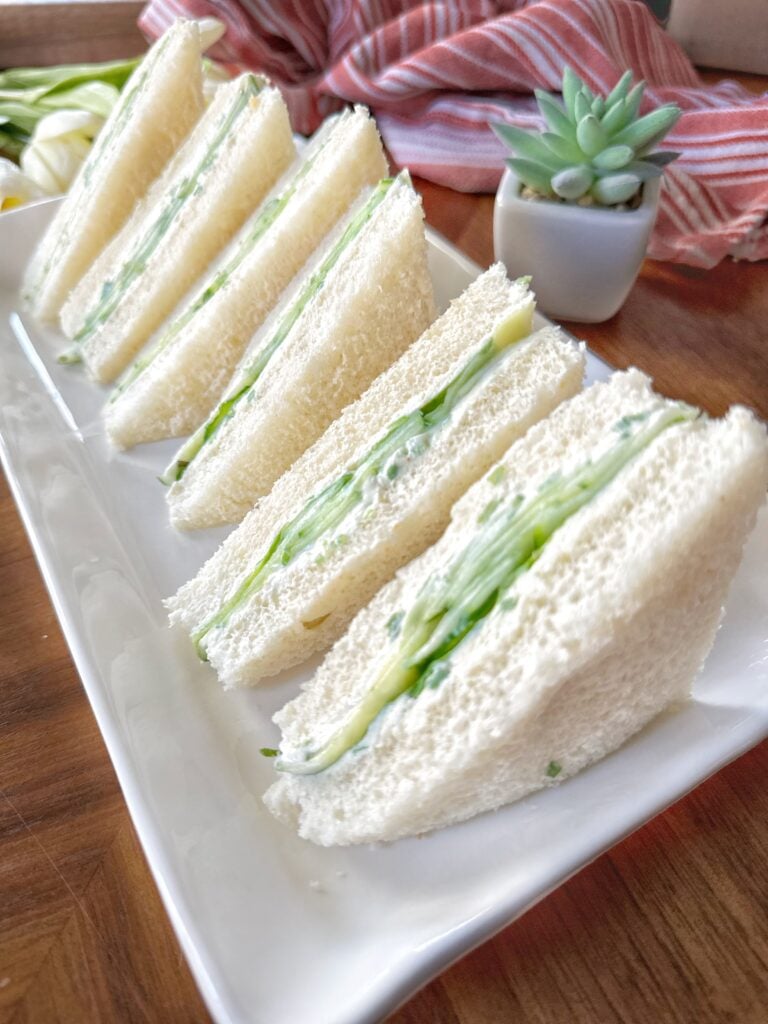 Cucumber cream cheese sandwiches