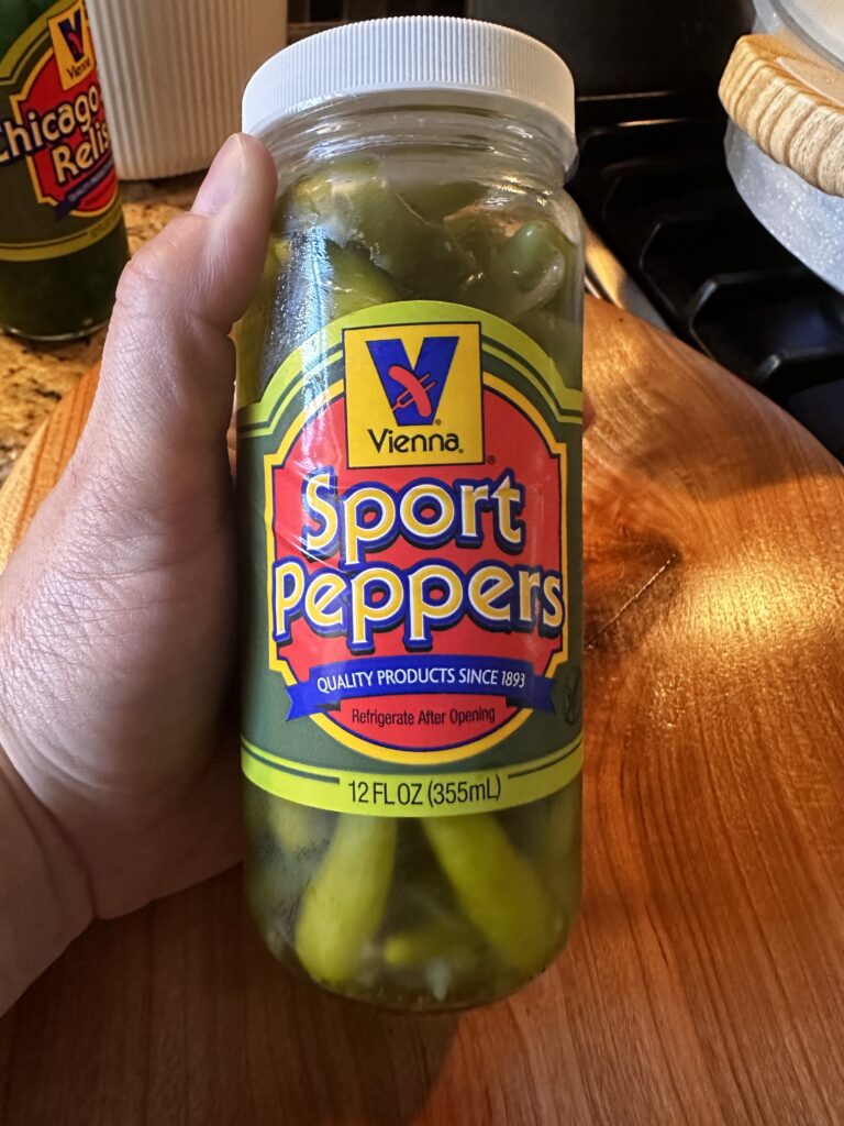 A jar of sport peppers