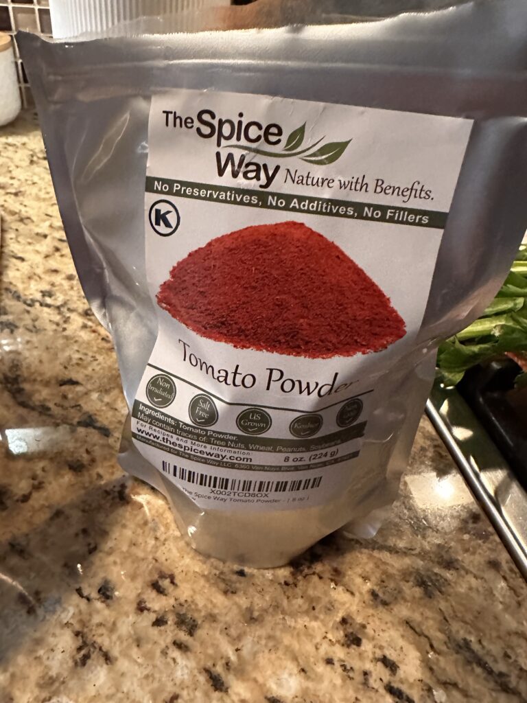 A package of tomato powder