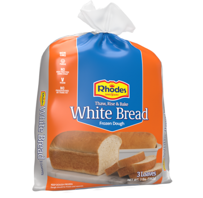 A package of white bread