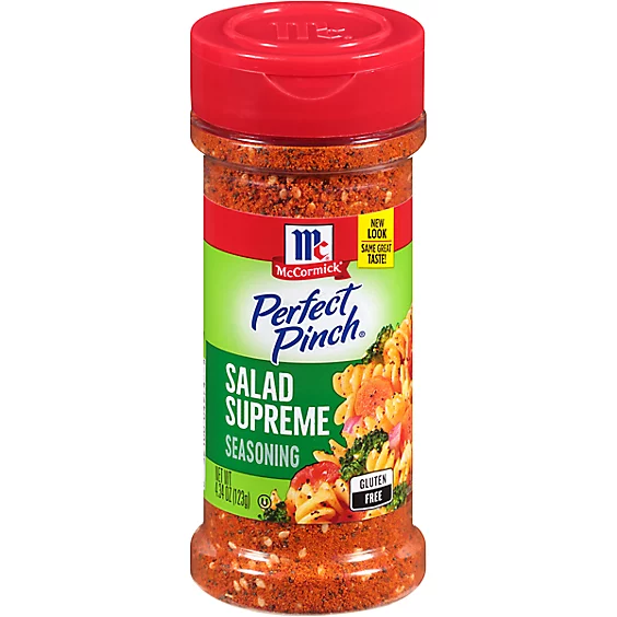 A bottle of salad supreme seasoning