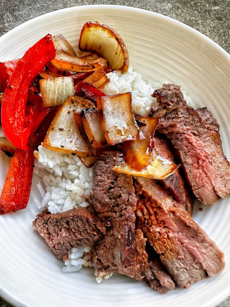 Tender Asian Sirloin Beef with Stir Fried Veggies