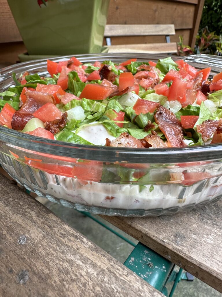 A close up of BLT dip 
