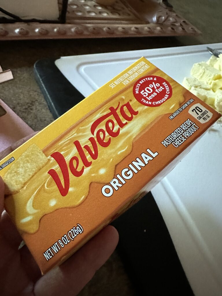 A box of Velveeta Cheese