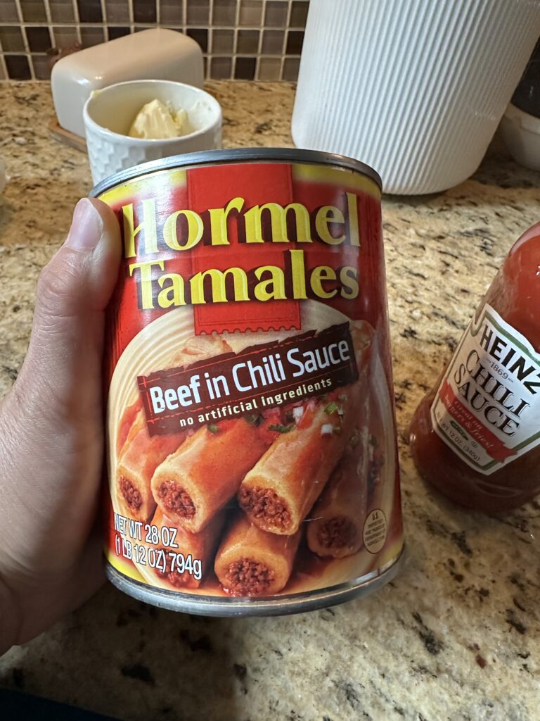 A can of Hormel Tamales