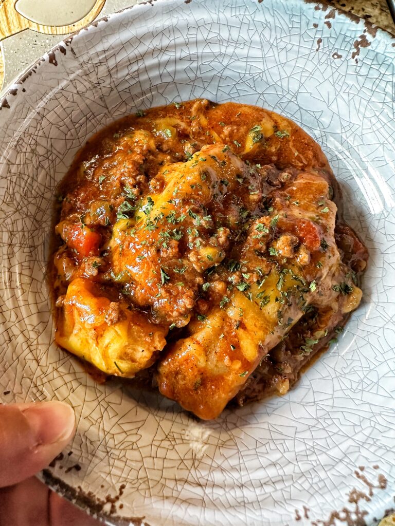 A portion of Tex Mex skillet in a bowl