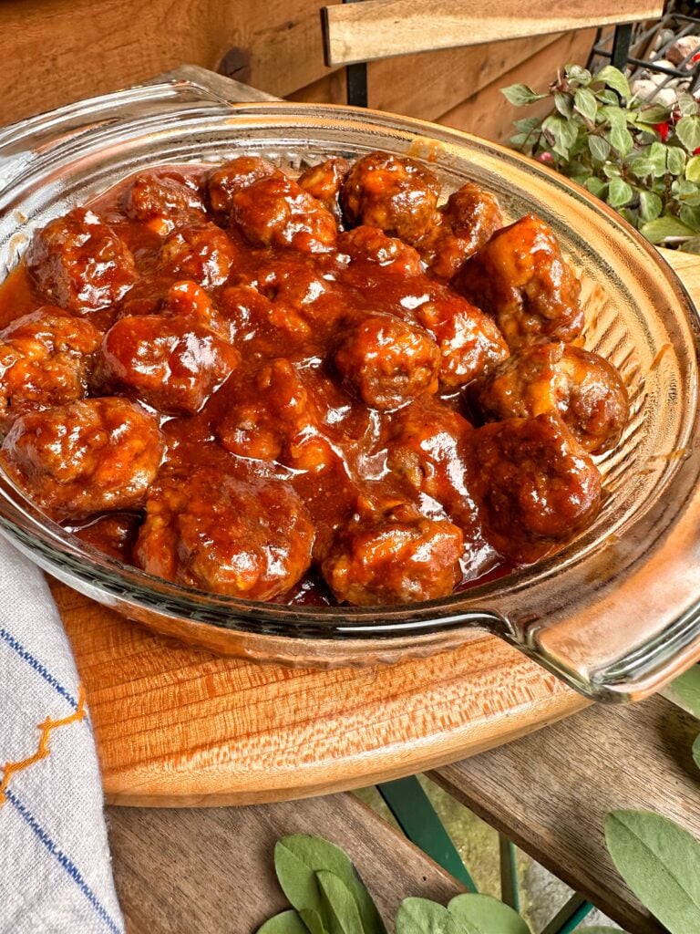 Beefy Meatballs with a Tangy Beer BBQ