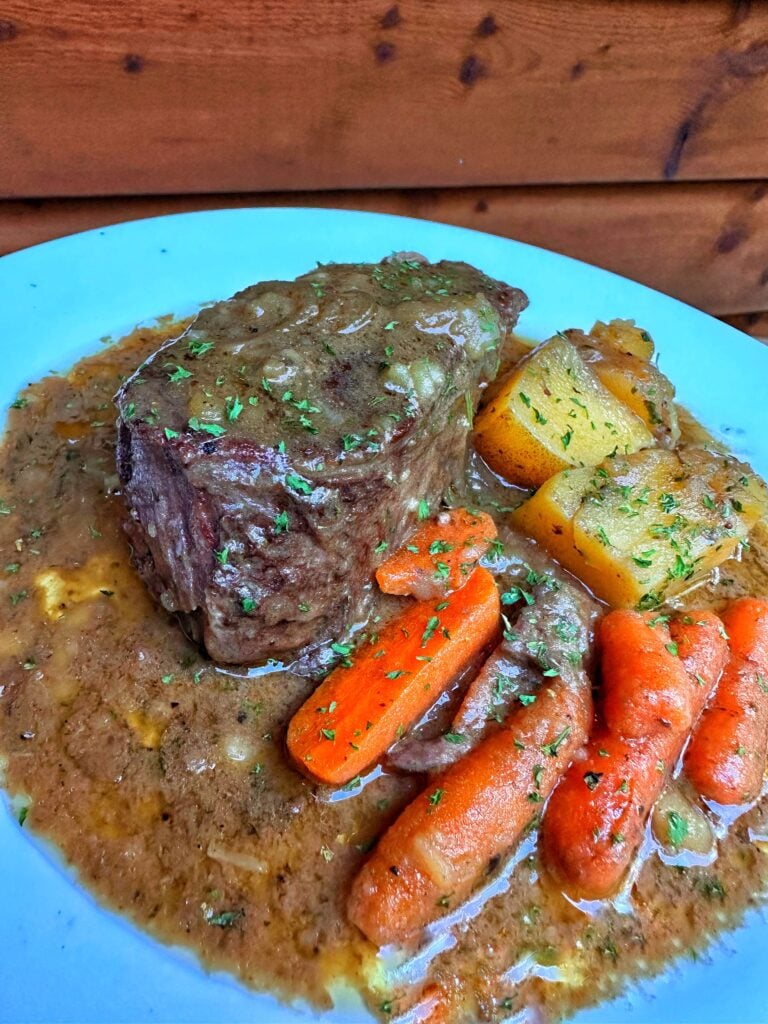 Pot roast with carrots and potatoes